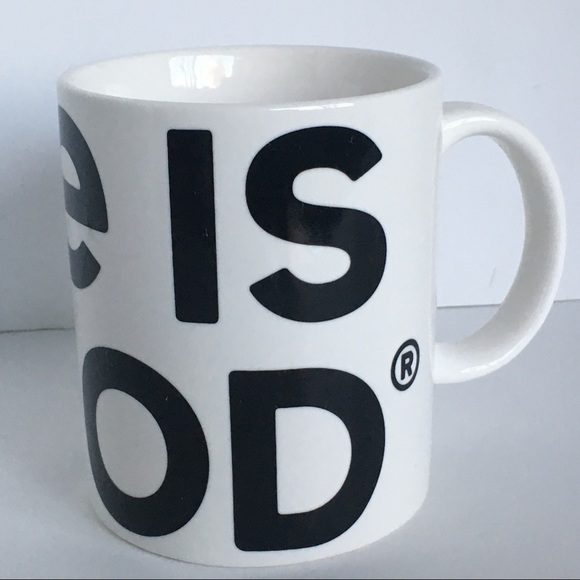 Life is good mug White ceramic with large Black Lettering coffee tea cup NEW - Picture 2 of 10